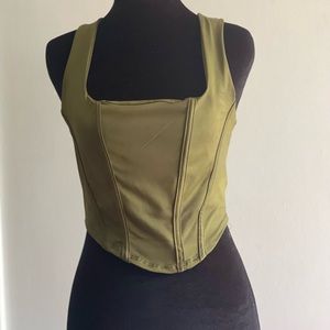 Army Green corset shaped top